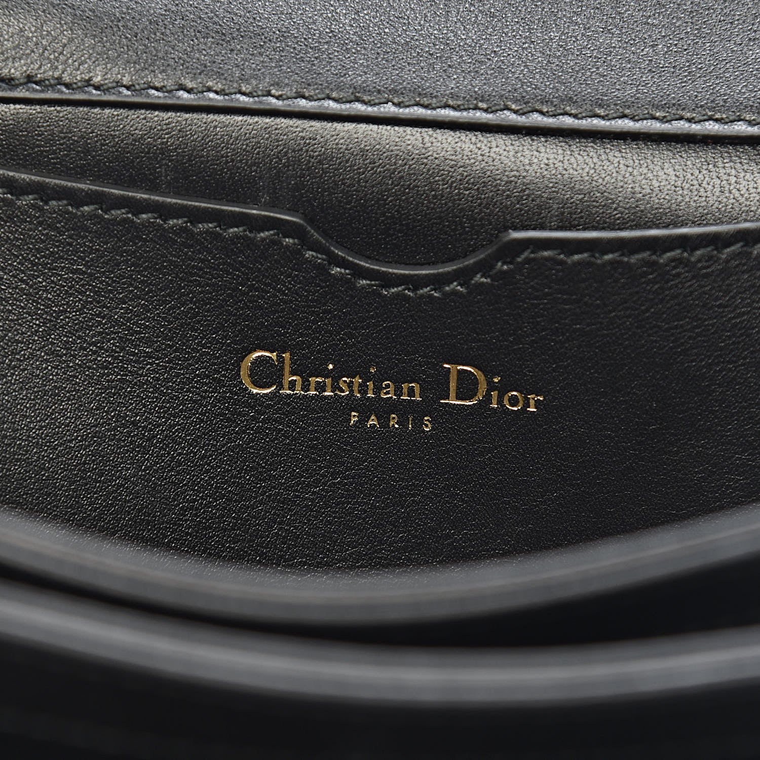 Christian Dior Calfskin Bee Clutch Black 6 of 8