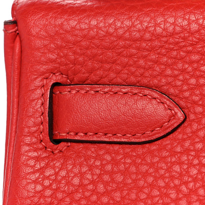 Hermes Taurillon Clemence Kelly Retourne 32 Rouge Casaque 10 of 39