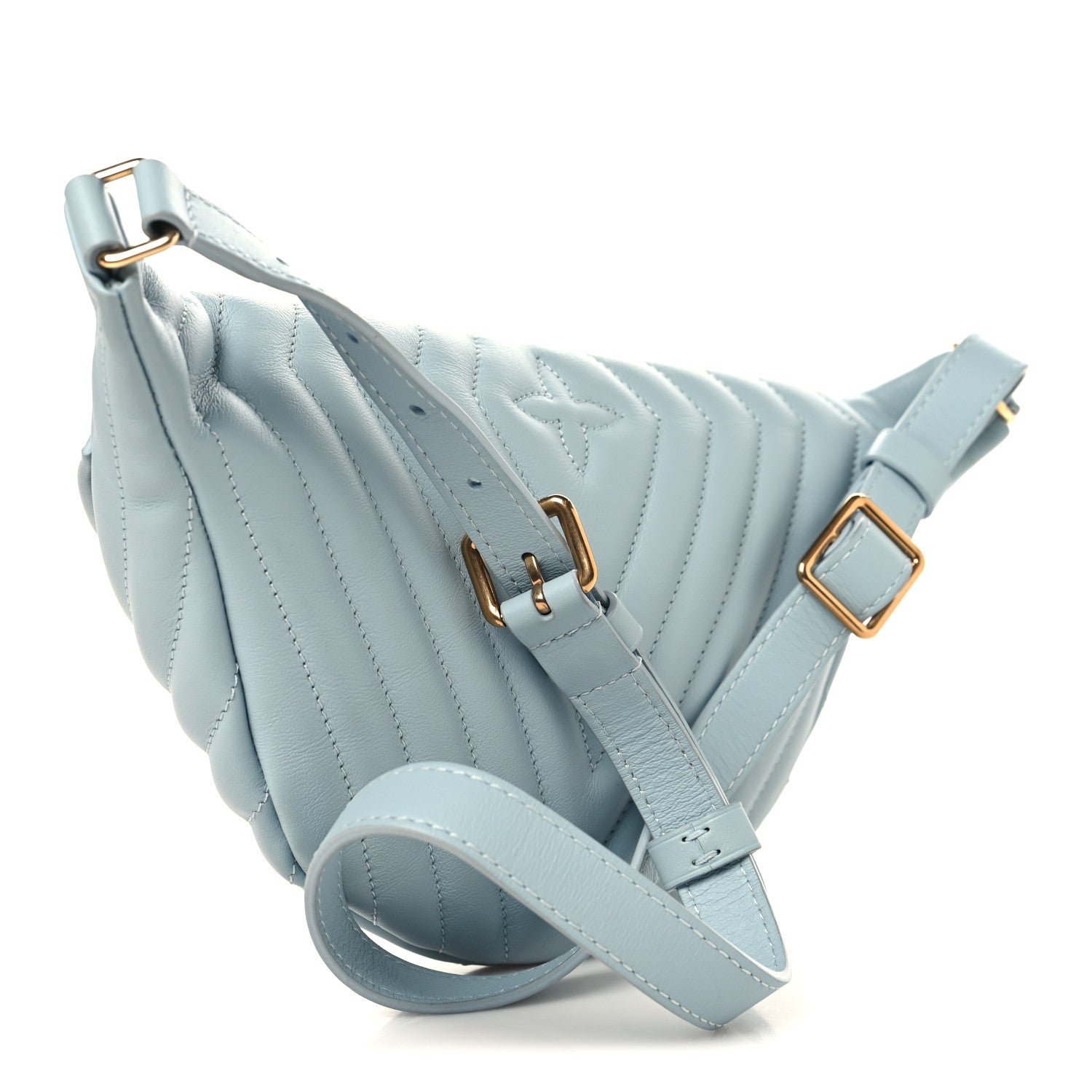 Louis Vuitton Calfskin New Wave Bumbag Porcelain Blue 3 of 9
