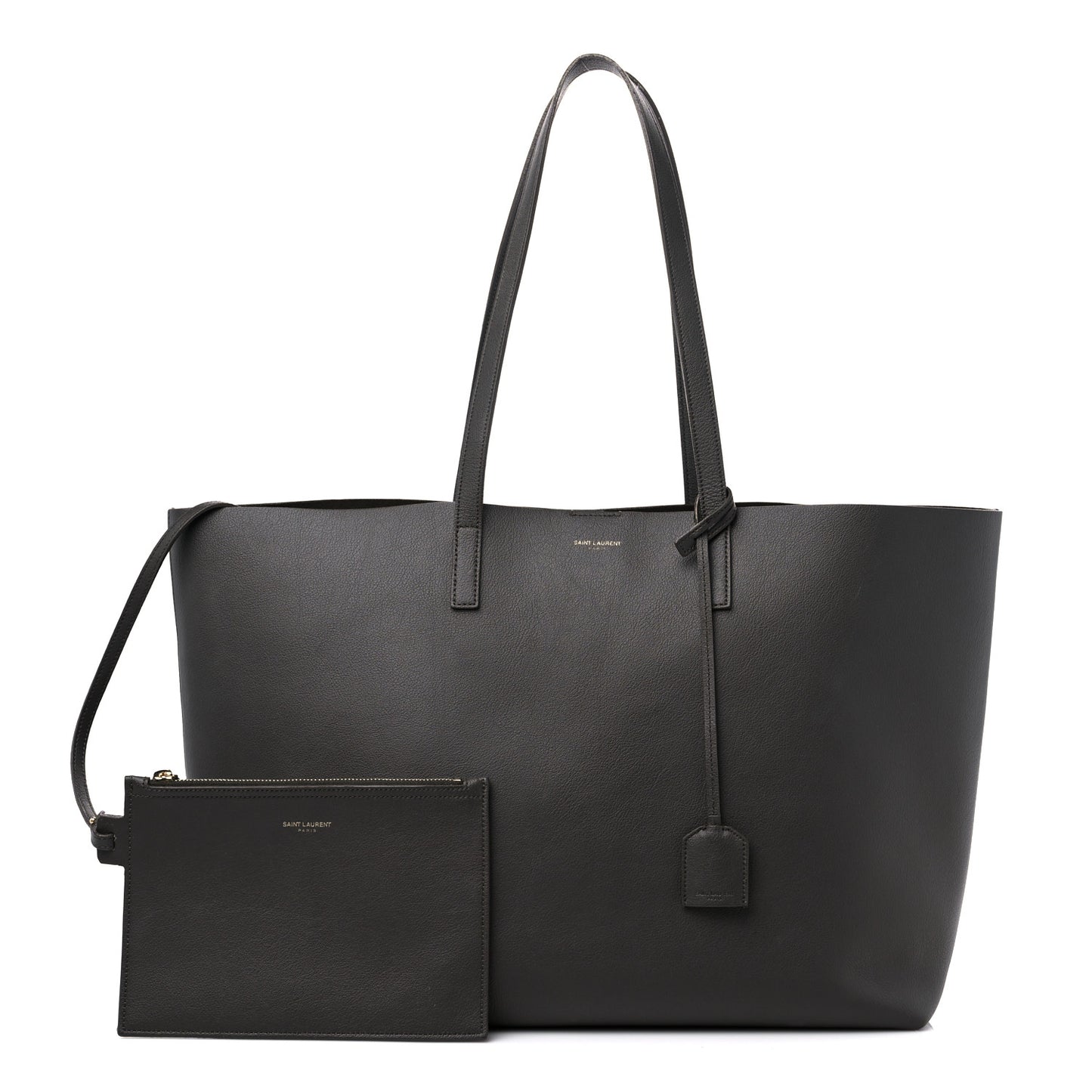 Calfskin Large Shopping Tote Asphalt