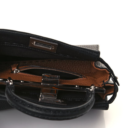 Fendi Cuoio Romano Selleria Bi-Color Mini Peekaboo Iconic Satchel Black Mou 5 of 13