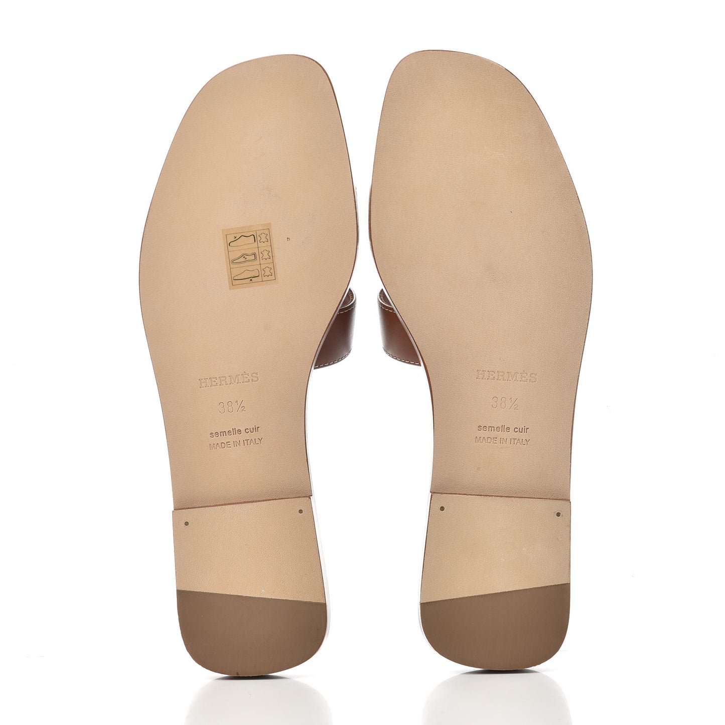 Box Calfskin Oran Sandals 38.5 Gold