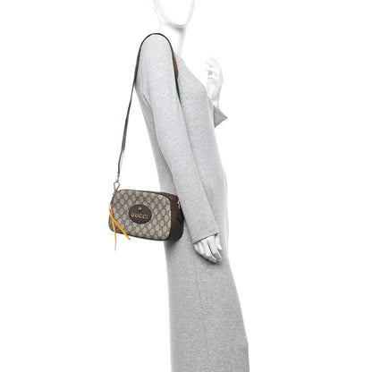 Gucci GG Supreme Monogram Web Neo Vintage Shoulder Bag Beige New Acero Crop 2 of 11