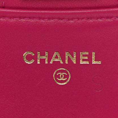 Chanel Aged Calfskin Quilted 2.55 Reissue Phone Holder With Chain Fuchsia 7 of 13