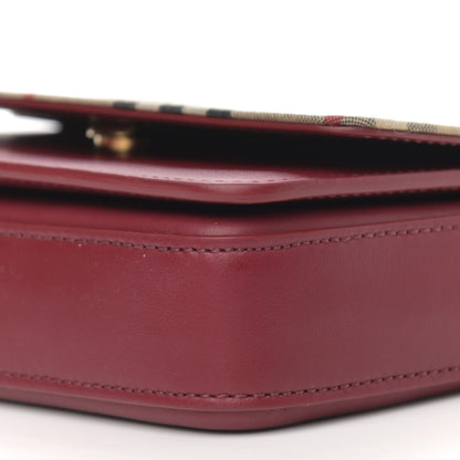 Burberry Calfskin Vintage Check Hayes Crossbody Parade Red 10 of 11