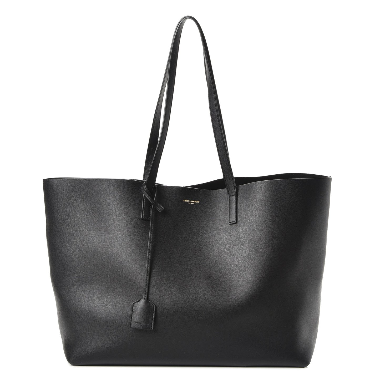 Calfskin Large Shopping Tote Black