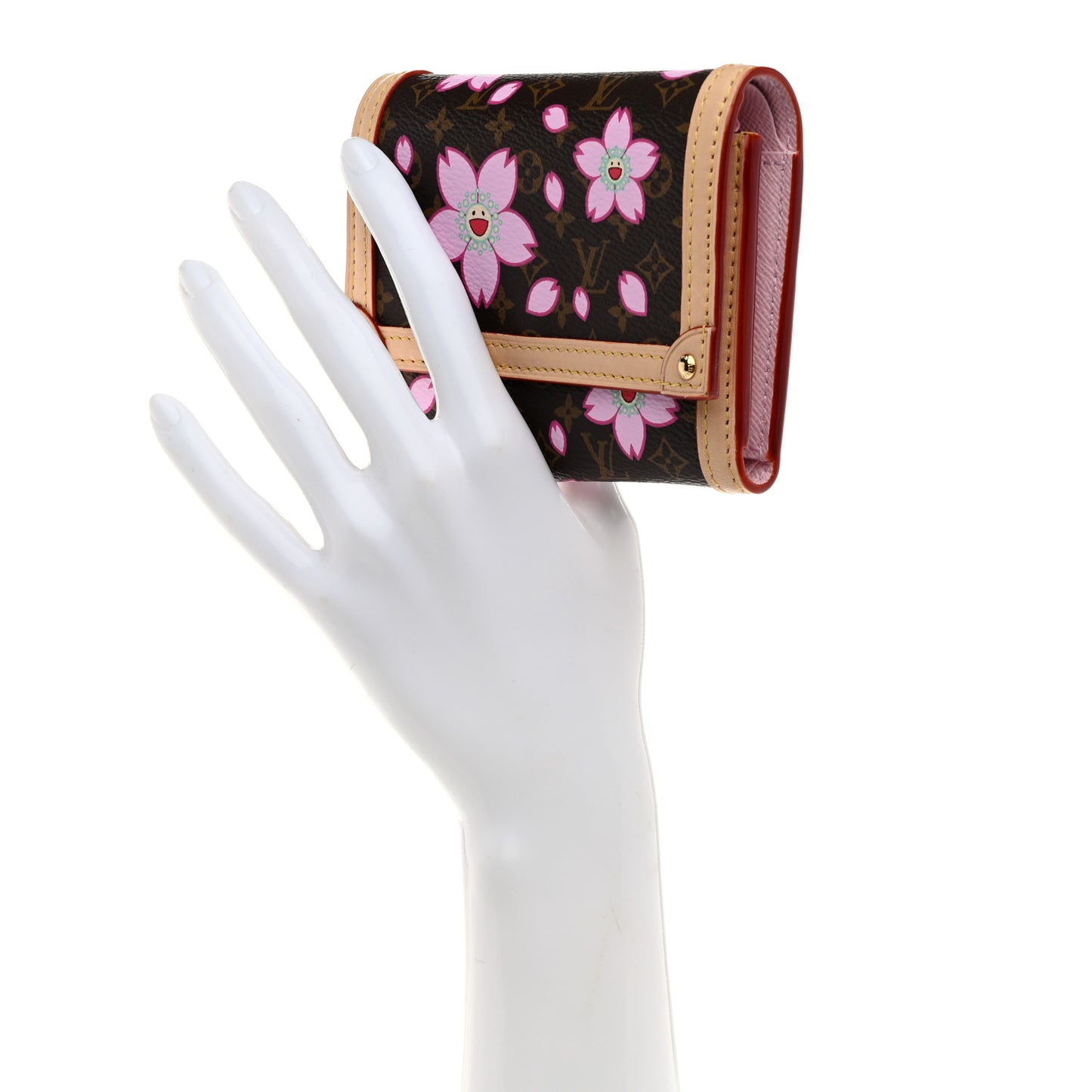 LV X TM Monogram Cherry Blossom Victorine Wallet Sakura Brown