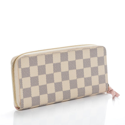 Louis Vuitton Damier Azur Clemence Wallet Rose Ballerine 3 of 6