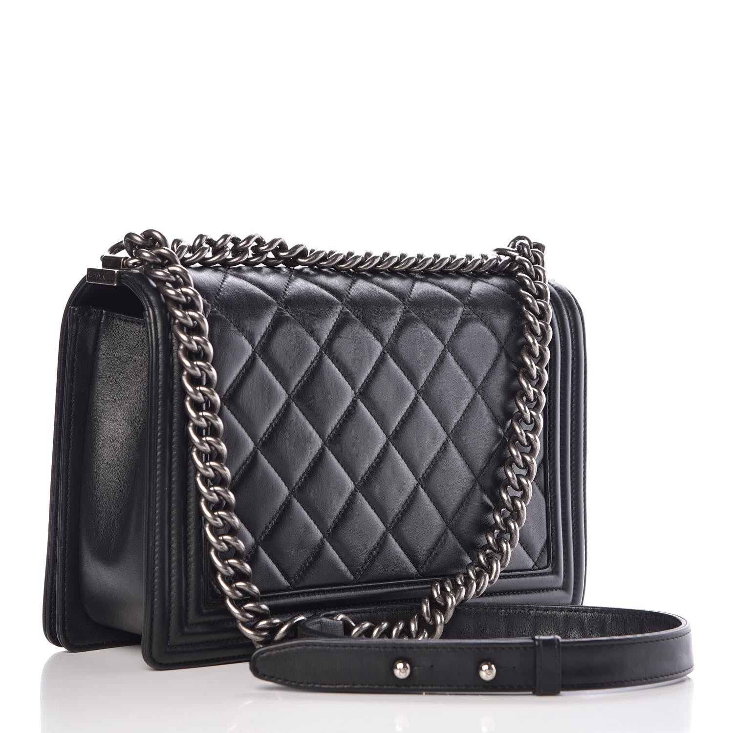 Chanel Lambskin Quilted New Medium Boy Flap Black 3 of 13