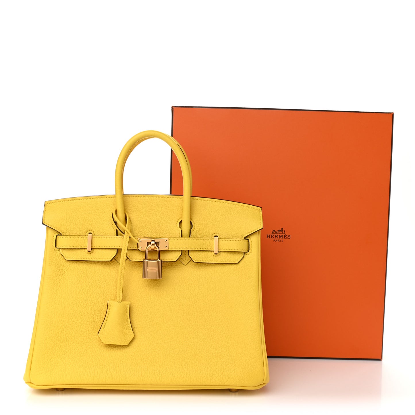 Taurillon Novillo Birkin 25 Jaune De Naples