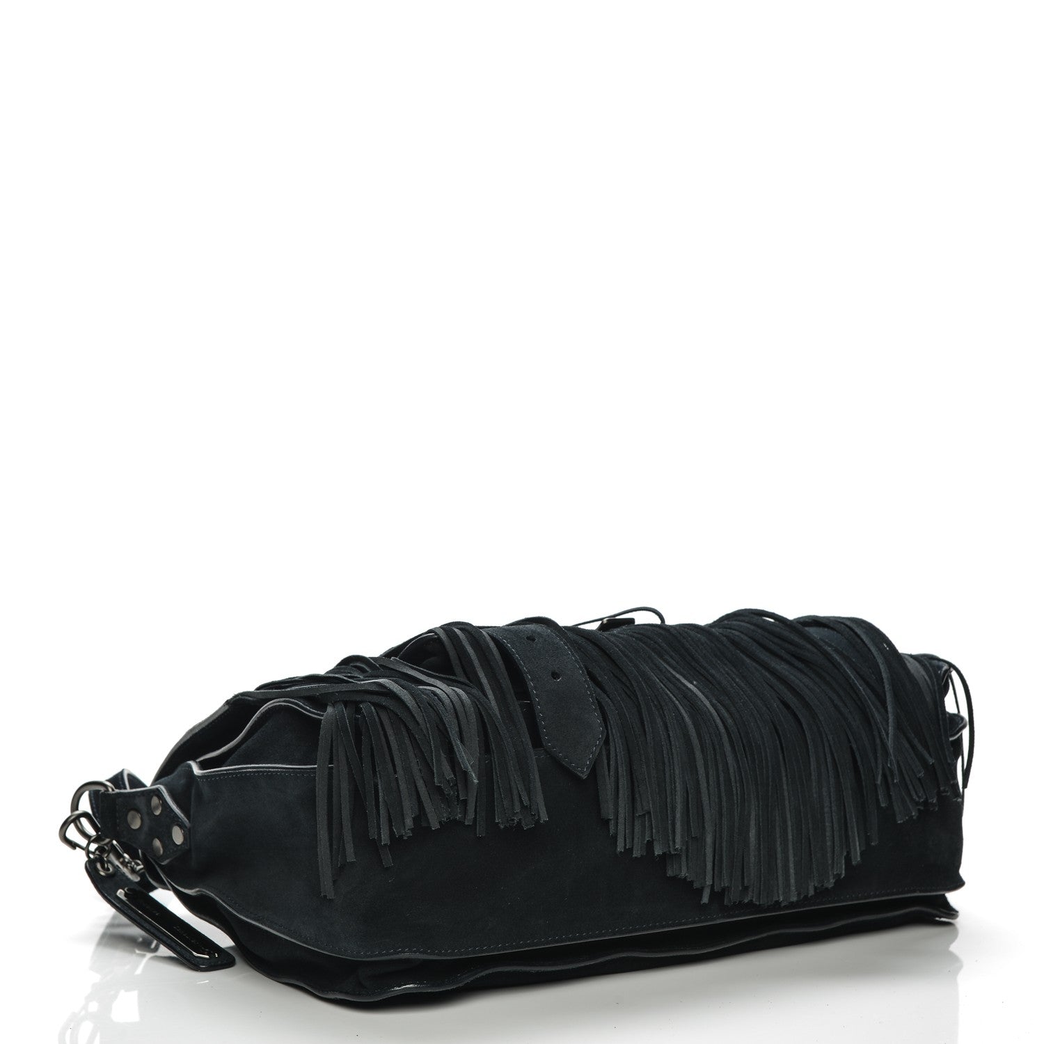Proenza Schouler Suede Fringe Medium PS1 Satchel Navy 4 of 7