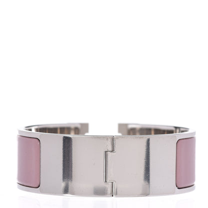 Hermes Enamel Wide Clic Clac H Bracelet PM Bois De Rose 2 of 3