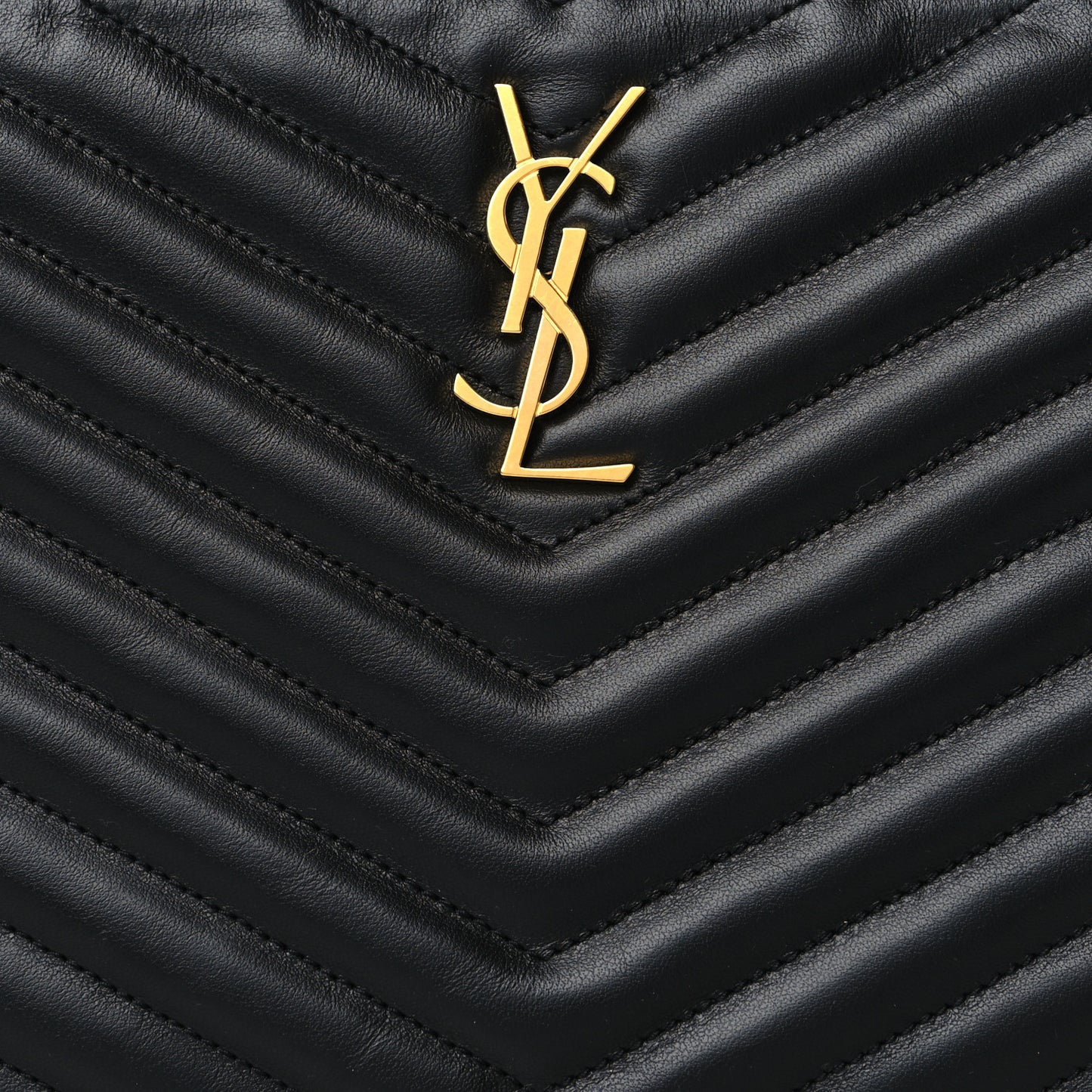 Calfskin Matelasse Chevron Monogram A5 Wristlet Black