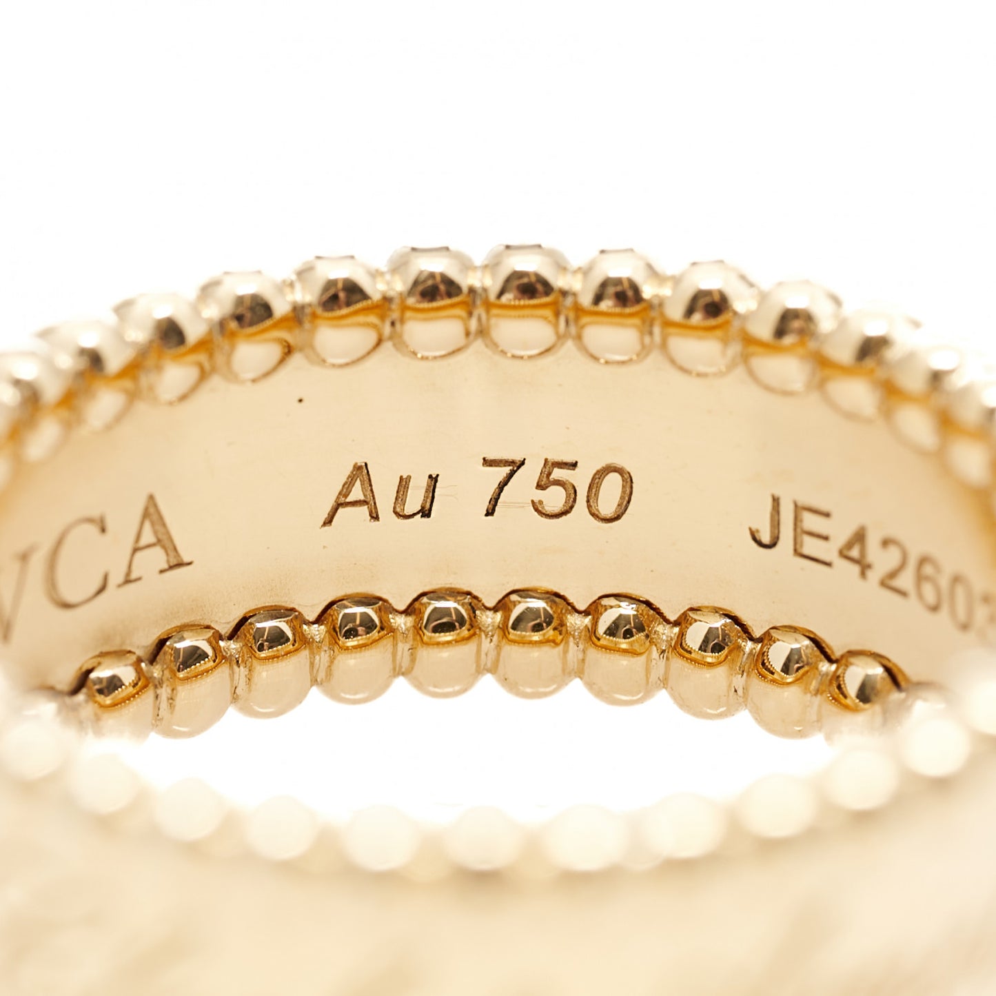 18K Yellow Gold Perlee Signature Ring 53 6.25