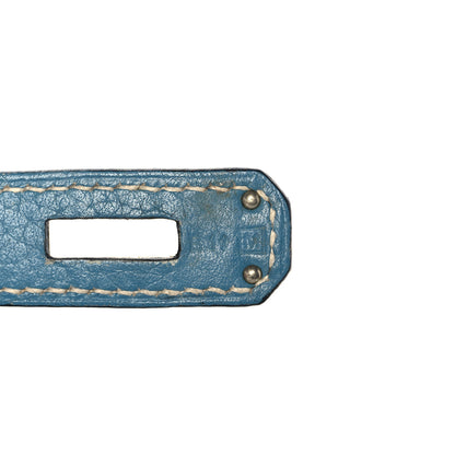Hermes Taurillon Clemence Birkin 35 Blue Jean 29 of 47