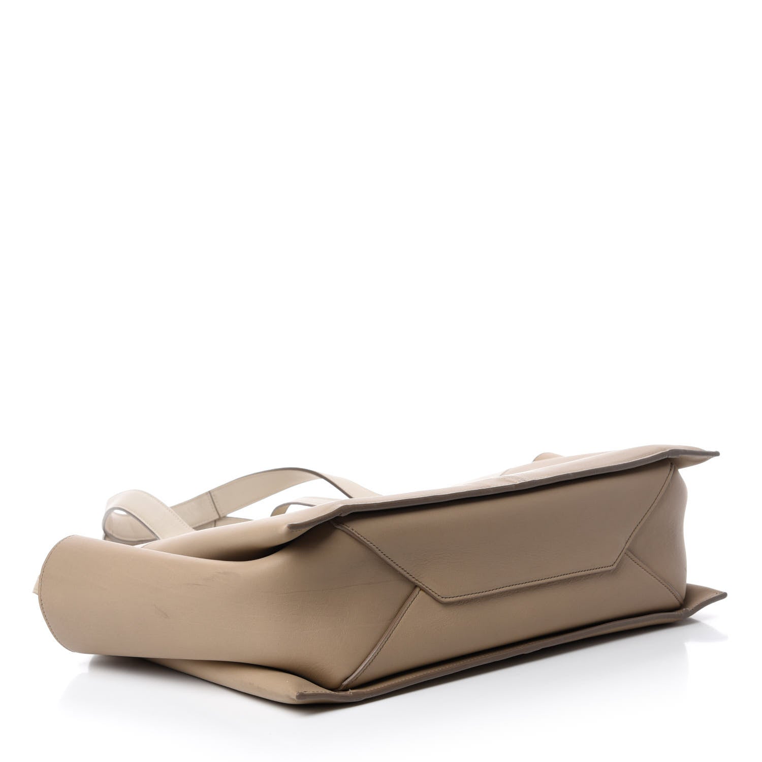 Celine Calfskin Bi-Color Medium Tri-Fold Bag Pale Beige 4 of 11