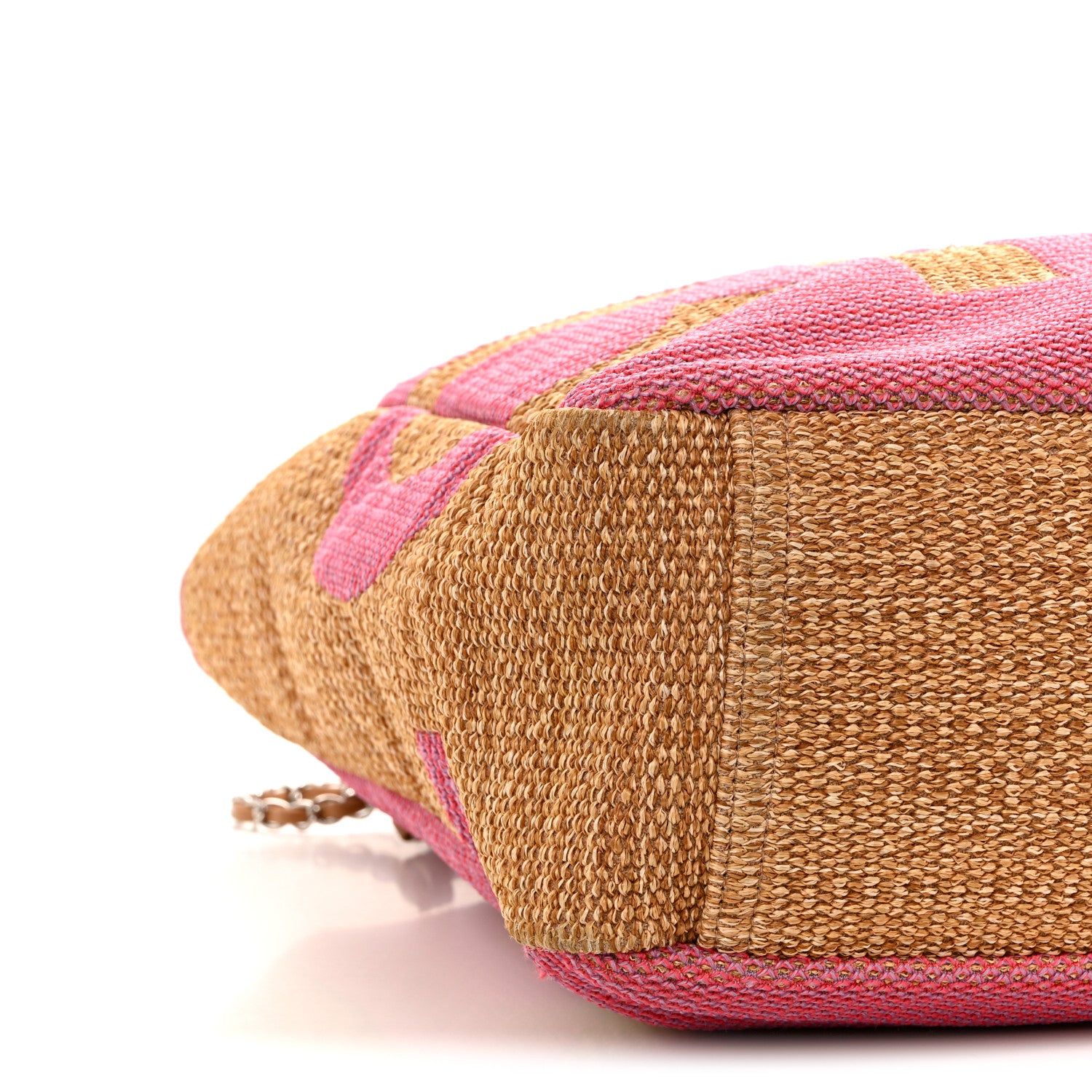 Chanel Mixed Fibers Large Shopping Bag Pink Beige 9 of 14