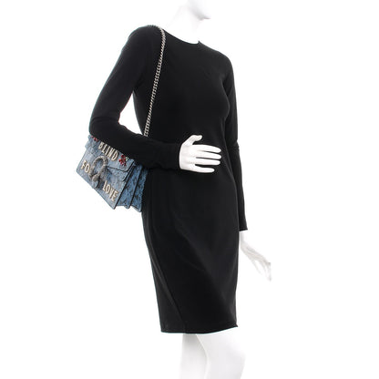 Gucci Snakeskin Blind For Love Embroidered Small Dionysus Shoulder Bag Ultramarine Multicolor 3 of 7