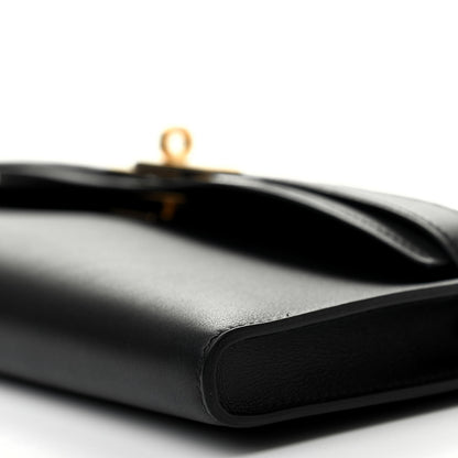 Hermes Swift Kelly Cut Clutch Pochette Black 9 of 9