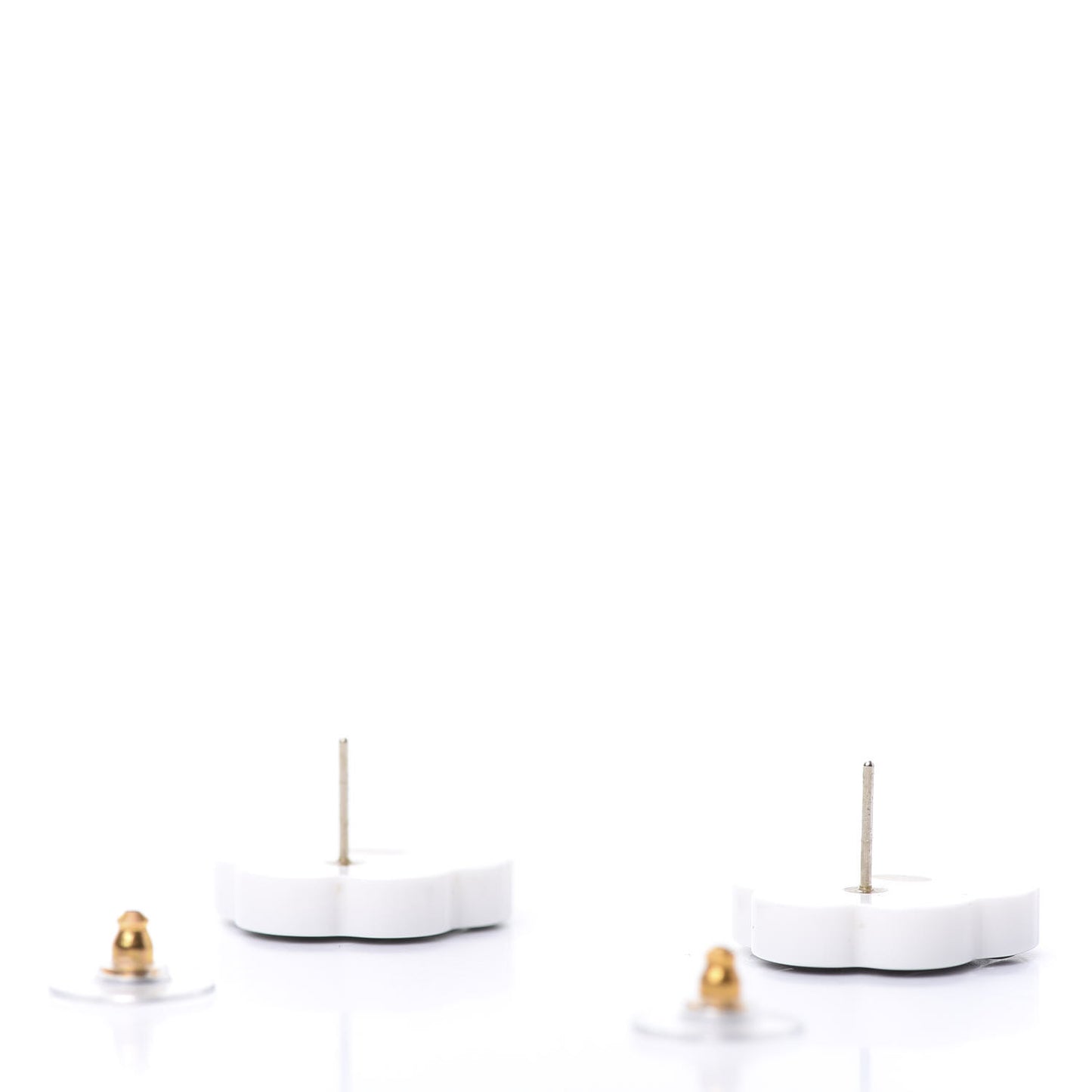 Enamel CC Camellia Earrings Black