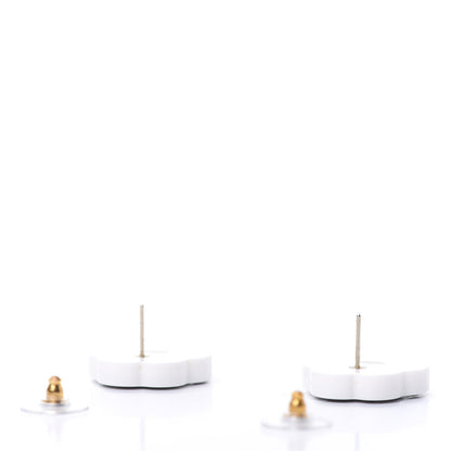 Chanel Enamel CC Camellia Earrings Black 3 of 5