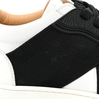 Christian Louboutin Calfskin Elastikid Donna Flat Sneakers 35 Bianco Black 10 of 11