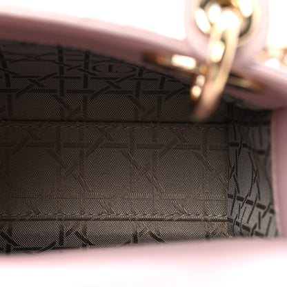 Christian Dior Metallic Lambskin Cannage Mini Lady Dior Lotus 5 of 9