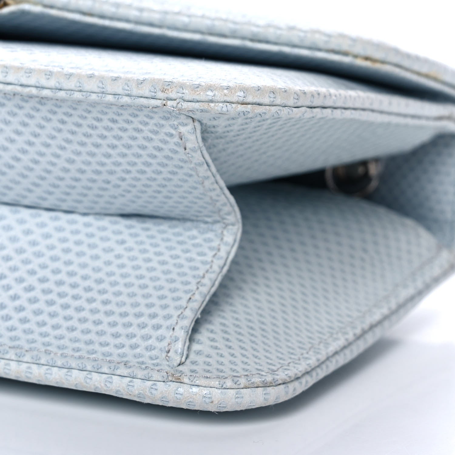 Judith Leiber Crystal Lizard Embossed Evening Bag Light Blue 9 of 13