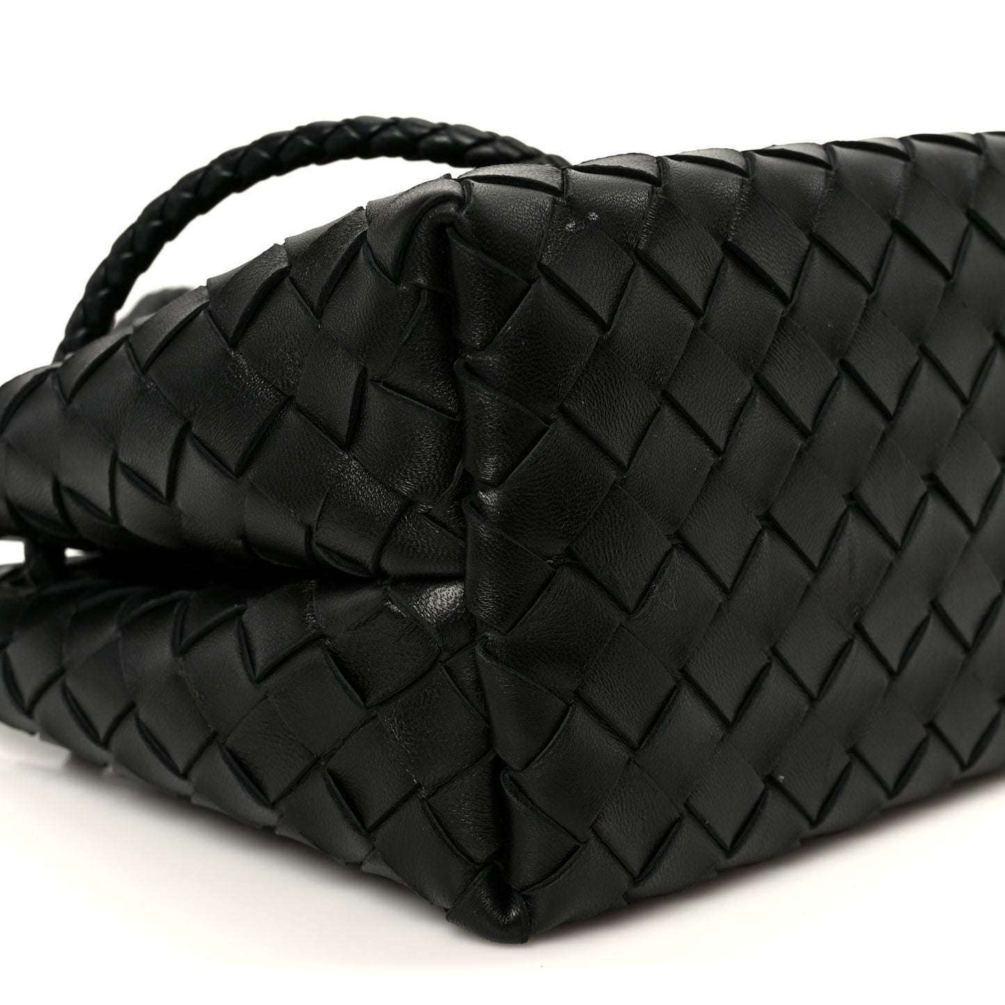 Nappa Intrecciato Small East West Andiamo Shoulder Bag Black