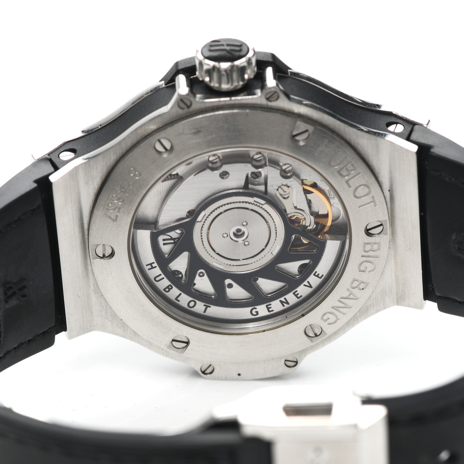 Hublot Stainless Steel Crocodile Diamond Pave Bezel 38mm Big Bang Automatic Watch Black 365.SX.1170.LR.1104 4 of 6