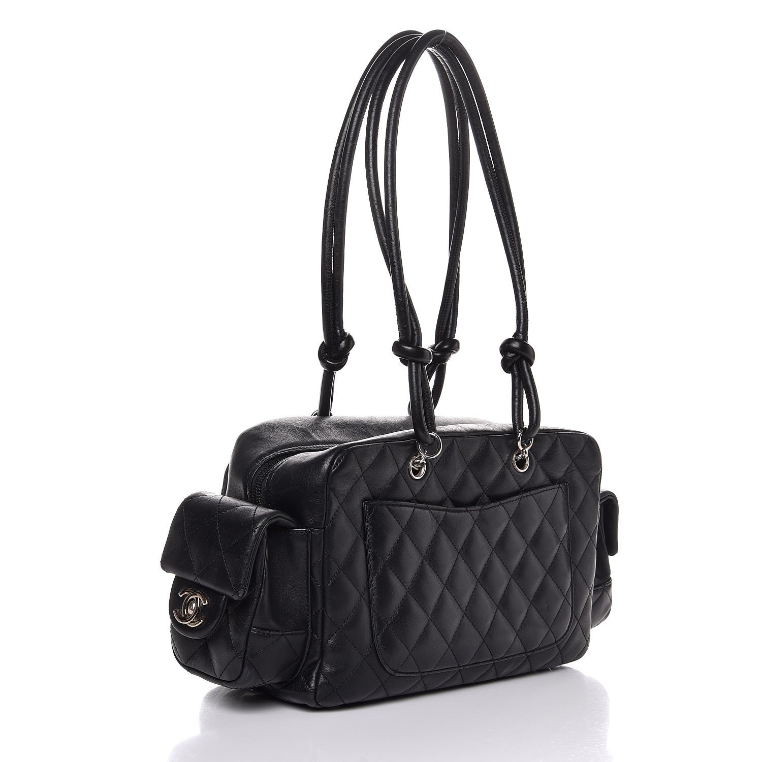 Chanel Calfskin Quilted Small Cambon Multipocket Reporter Black 3 of 10