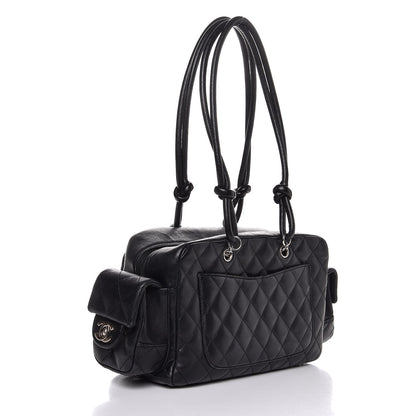 Chanel Calfskin Quilted Small Cambon Multipocket Reporter Black 3 of 10