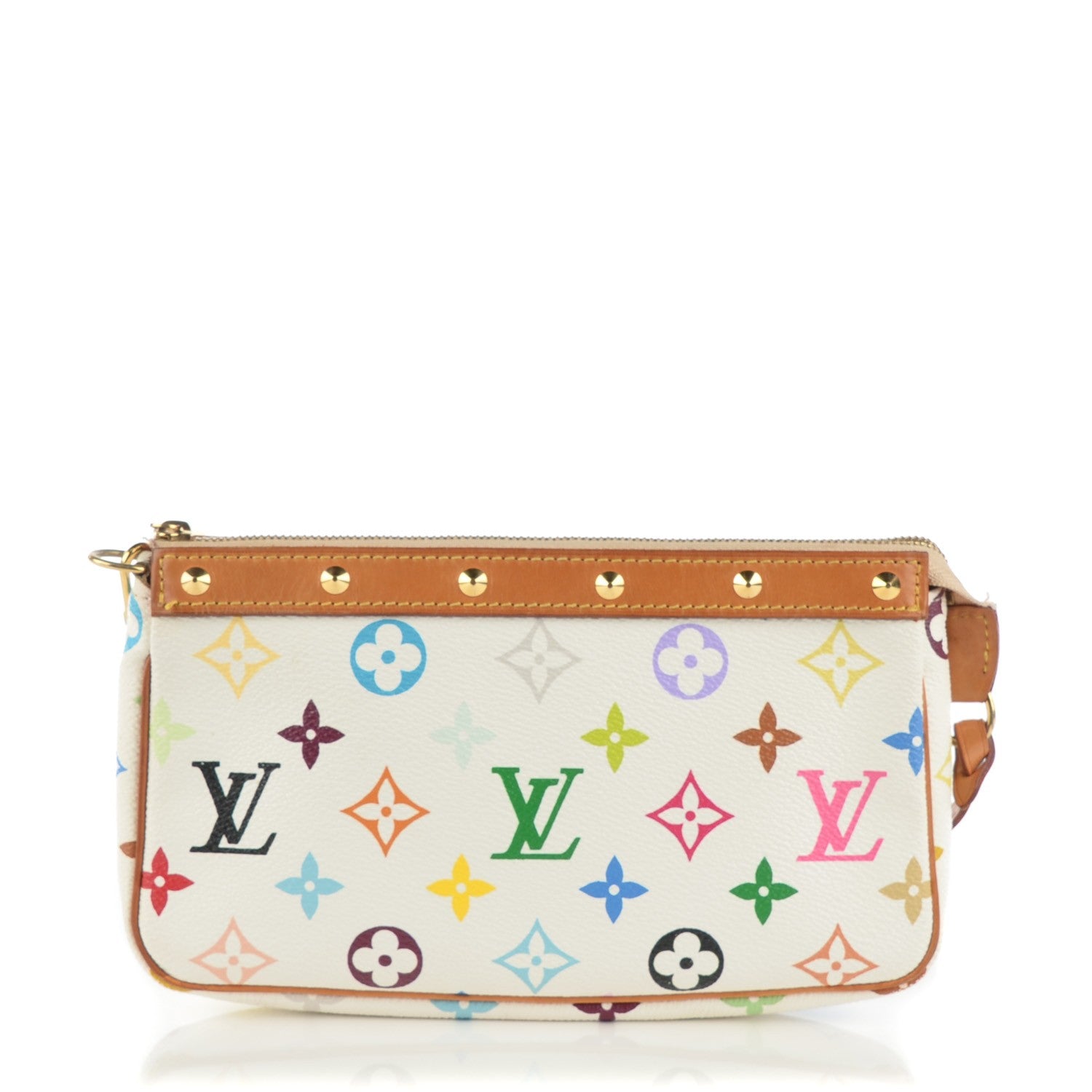Louis Vuitton Monogram Multicolor Pochette Accessories White 1 of 8