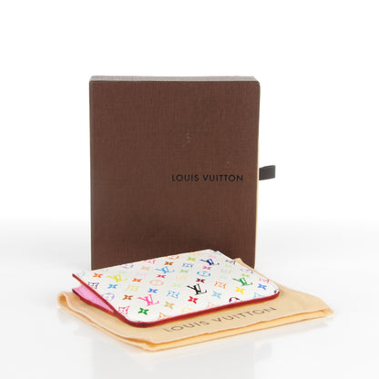 Louis Vuitton Monogram Multicolor Key Pouch White Litchi 4 of 7