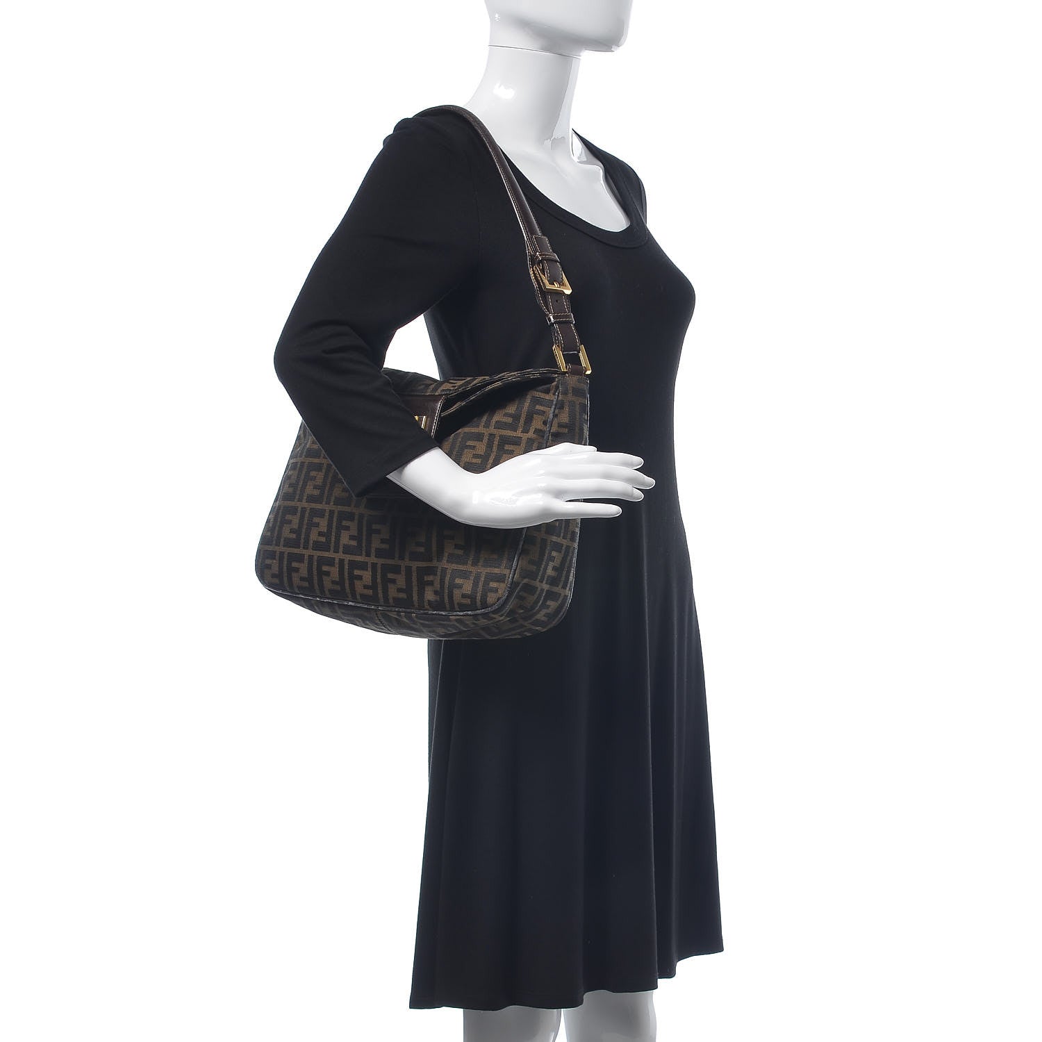 Fendi Zucca Shoulder Bag Tobacco 2 of 12