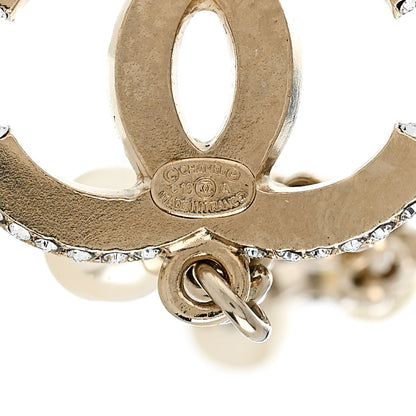 Chanel Crystal Pearl CC Chain Drop Earrings Multicolor 4 of 5