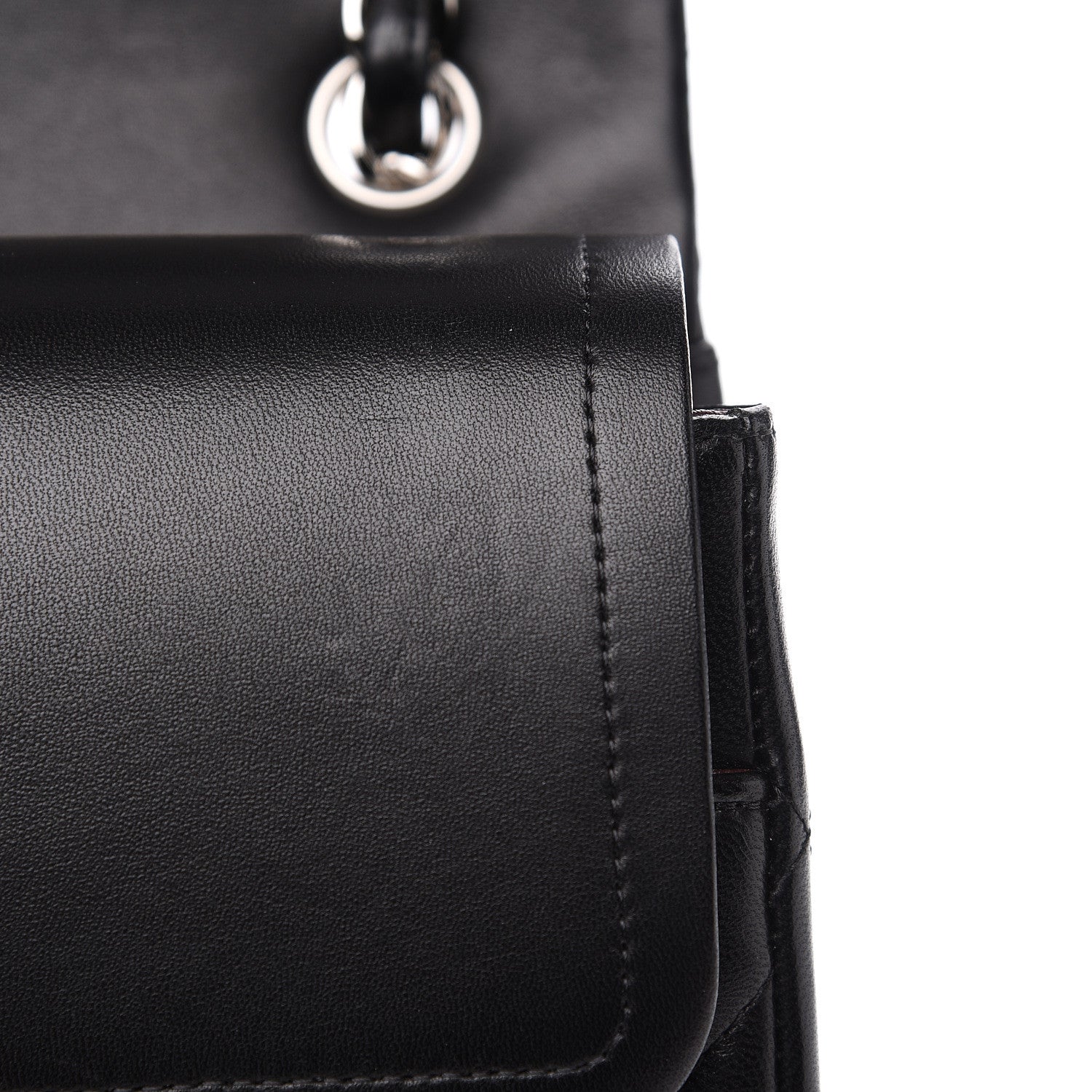 Chanel Lambskin Quilted Jumbo Double Flap Black 13 of 15