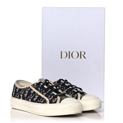 Christian Dior Canvas Oblique Walk'N'Dior Low Top Sneakers 39 Deep Blue 9 of 9