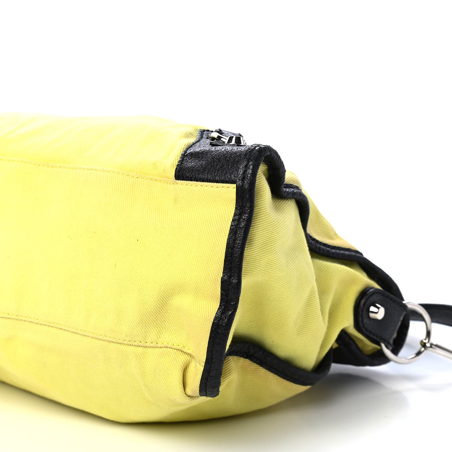 Balenciaga Boarskin Canvas Classic Silver Hardware City Yellow Black 9 of 11