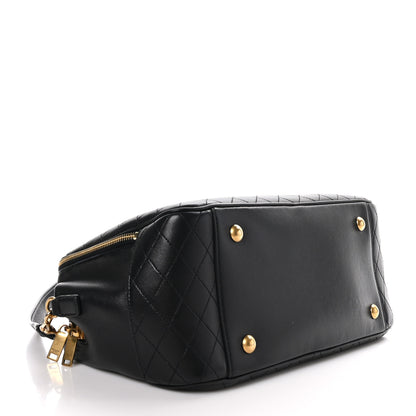 Saint Laurent Lambskin Lyia Quilted Duffle Bag Black 4 of 13