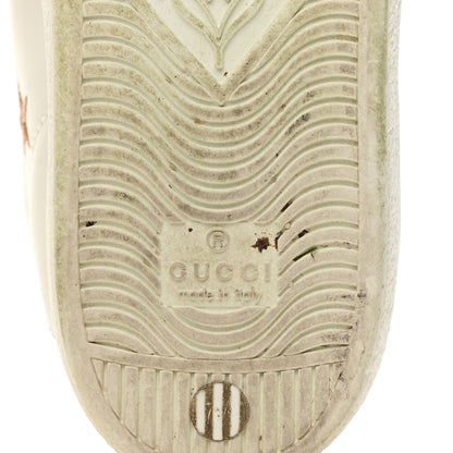 Gucci Calfskin Bee Star Embroidered Sylvie Web Ace Sneakers 37.5 White 7 of 11