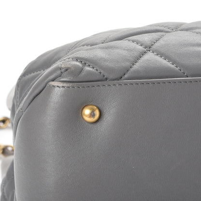 Chanel Calfskin Quilted Medium Soft Elegance Tote Grey 9 of 16
