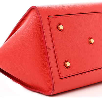 Celine Crisped Calfskin Small Tie Knot Tote Vermillion 11 of 18