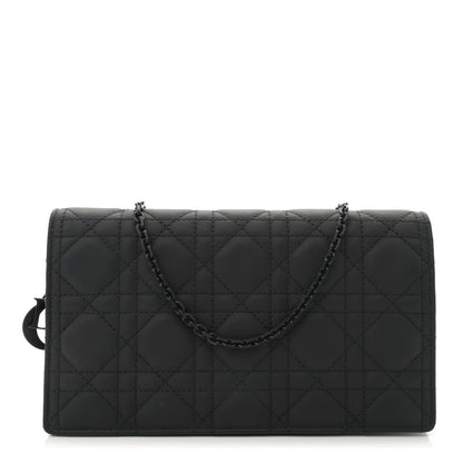 Christian Dior Ultra Matte Calfskin Cannage Lady Dior Clutch Black 1 of 12