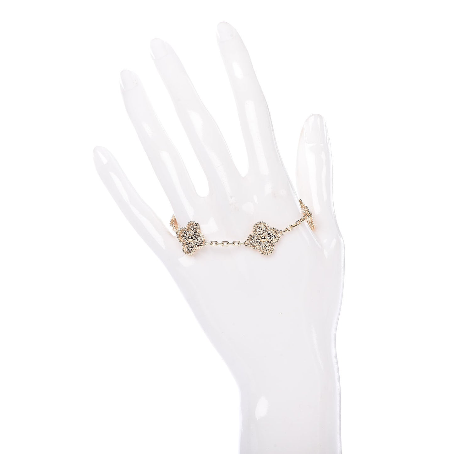 18K Yellow Gold 5 Motifs Vintage Alhambra Bracelet