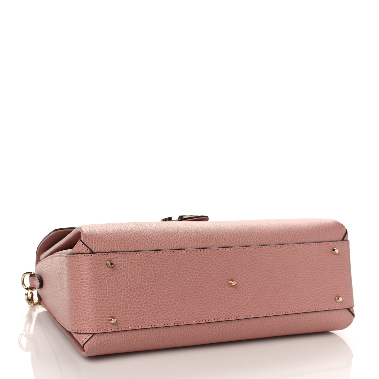 Gucci Dollar Calfskin Medium Interlocking G Top Handle Shoulder Bag Soft Pink 4 of 8