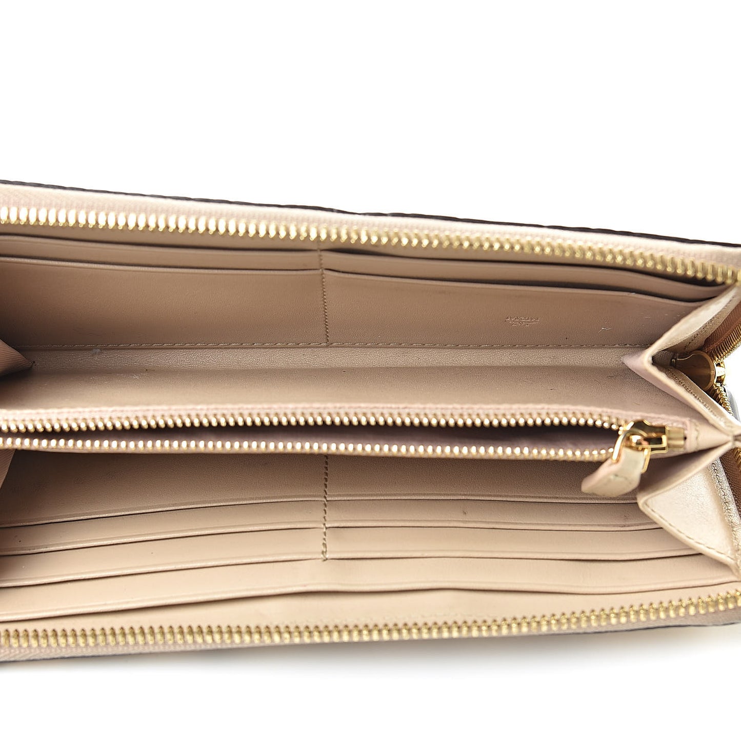 Visetos Large Zip Around Wallet Beige