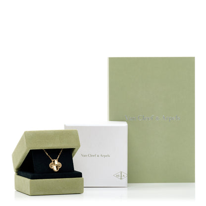 Van Cleef & Arpels 18K Yellow Gold Guilloche Vintage Alhambra Pendant Necklace 5 of 5