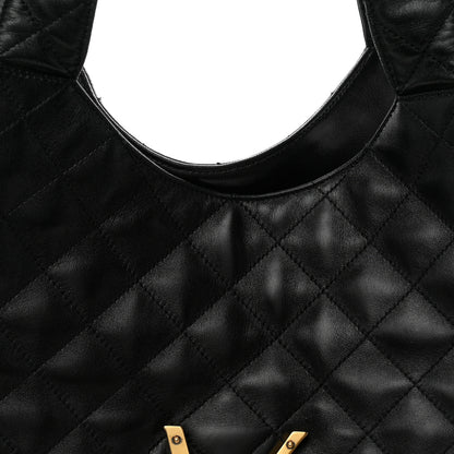 Saint Laurent Lambskin Quilted Maxi Icare Shopping Tote Black 9 of 11