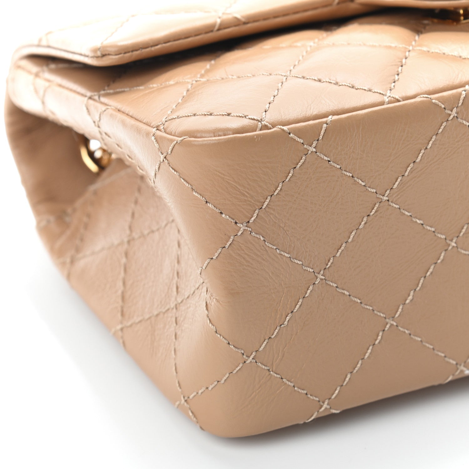 Chanel Aged Calfskin Quilted 2.55 Reissue Mini Flap Beige 8 of 9